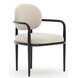 Madera Beige Performance Fabric Upholstered Dining Arm Chair
