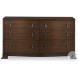 Frasier Serpentine Brunette 6 Drawer Dresser