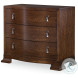 Frasier Serpentine Brunette 3 Drawer Nightstand with USB Charging