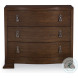 Frasier Serpentine Brunette 3 Drawer Nightstand with USB Charging