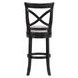 Booker Gray Upholstered Swivel Counter Height Dining Stool With Black Frame
