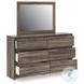 Jusika Brown Storage Panel Bedroom Set with LED