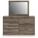 Jusika Brown Storage Panel Bedroom Set with LED and 6 Drawers