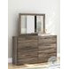 Jusika Brown Bedroom Mirror