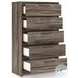 Jusika Brown Storage Panel Bedroom Set with LED