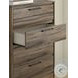 Jusika Brown 5 Drawer Chest