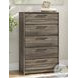 Jusika Brown 5 Drawer Chest