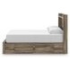 Jusika Brown Queen Storage Panel Bed with LED and 6 Drawers