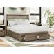 Jusika Brown Queen Storage Panel Bed with LED and 6 Drawers