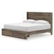 Jusika Brown King Storage Panel Bed with LED