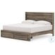 Jusika Brown King Panel Storage Bed
