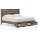 Jusika Brown King Panel Storage Bed