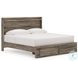 Jusika Brown King Panel Storage Bed