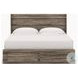 Jusika Brown King Panel Storage Bed