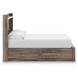 Jusika Brown Full Storage Panel Bed with LED and 6 Drawers