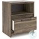 Jusika Brown Storage Panel Bedroom Set with LED