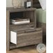Jusika Brown 1 Drawer Nightstand with USB Charging