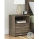 Jusika Brown 1 Drawer Nightstand with USB Charging