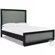 Luxor Black And Gray King Panel Bed