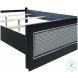 Luxor Black And Gray King Panel Bed