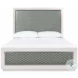 Luxor White And Gray King Panel Bed