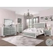Luxor White And Gray King Panel Bed