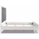 Luxor White And Gray Queen Panel Bed