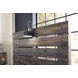 Drystan Brown Rustic Twin Panel Headboard with LED and USB Charging