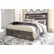 Drystan Brown Rustic King Panel Headboard with LED and USB Charging