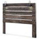 Drystan Brown Rustic King Panel Headboard with LED and USB Charging