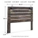 Drystan Brown Rustic King Panel Headboard with LED and USB Charging