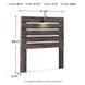 Drystan Brown Rustic Full Panel Headboard with LED and USB Charging