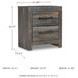 Drystan 2 Drawer Nightstand with USB Charging Ports