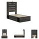 Drystan Twin Panel Bed with Dual Side Storage Drawers