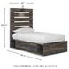 Drystan Twin Panel Bed with Dual Side Storage Drawers