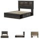Drystan Queen Bookcase Bed with Single Sided Storage