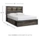 Drystan Queen Bookcase Bed with Single Sided Storage