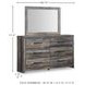 Drystan 6 Drawer Dresser and Mirror