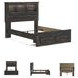 Drystan Full Bookcase Bed with Front Storage Footboard