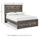 Drystan Full Bookcase Bed with Front Storage Footboard