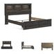 Drystan King Bookcase Bed with Front Storage Footboard
