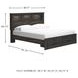 Drystan King Bookcase Bed with Front Storage Footboard