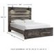 Drystan Queen Panel Bed with Front Storage Footboard