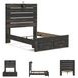 Drystan Full Panel Bed with Front Storage Footboard