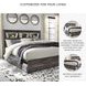 Drystan King Bookcase Bed with Single Sided Storage