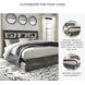 Drystan King Bookcase Bed with Dual Side Storage Drawers