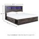 Drystan King Bookcase Bed with Dual Side Storage Drawers