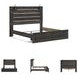Drystan King Panel Bed with Front Storage Footboard