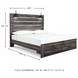 Drystan King Panel Bed with Front Storage Footboard