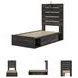 Drystan Twin Panel Bed with Side Storage Drawers